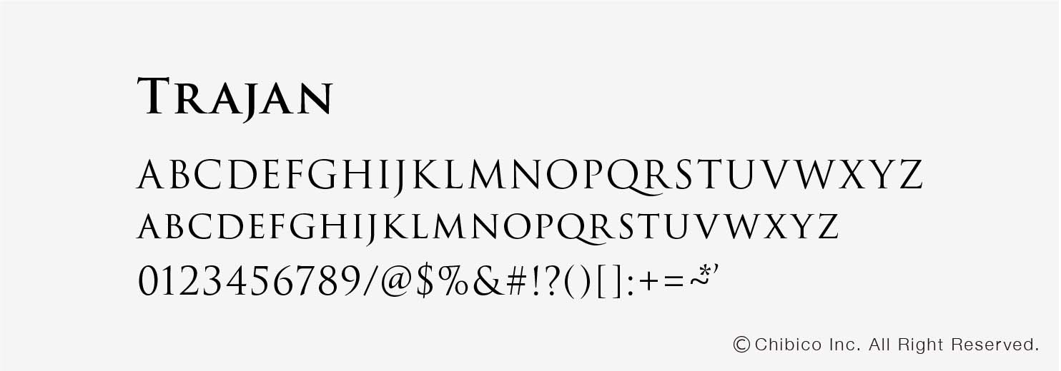 trajan_font