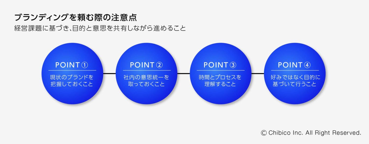 ブランディングを頼む際の注意点