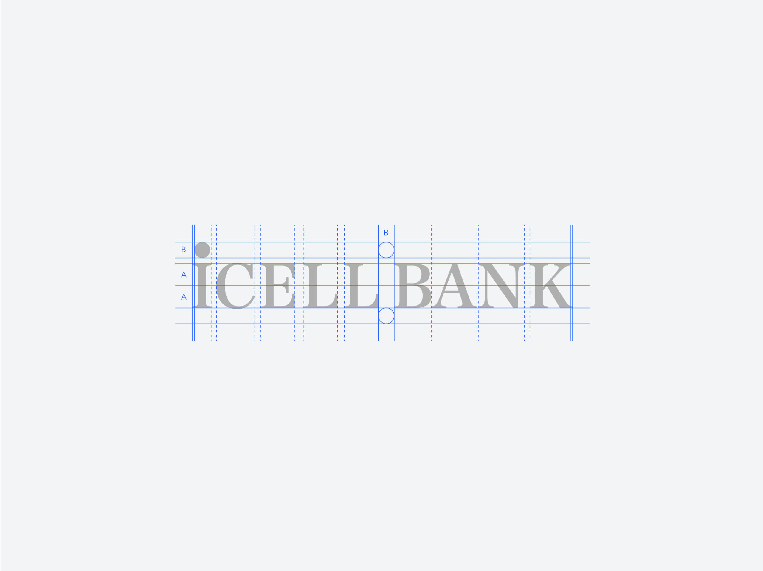 iCELL BANKブランドロゴ図面