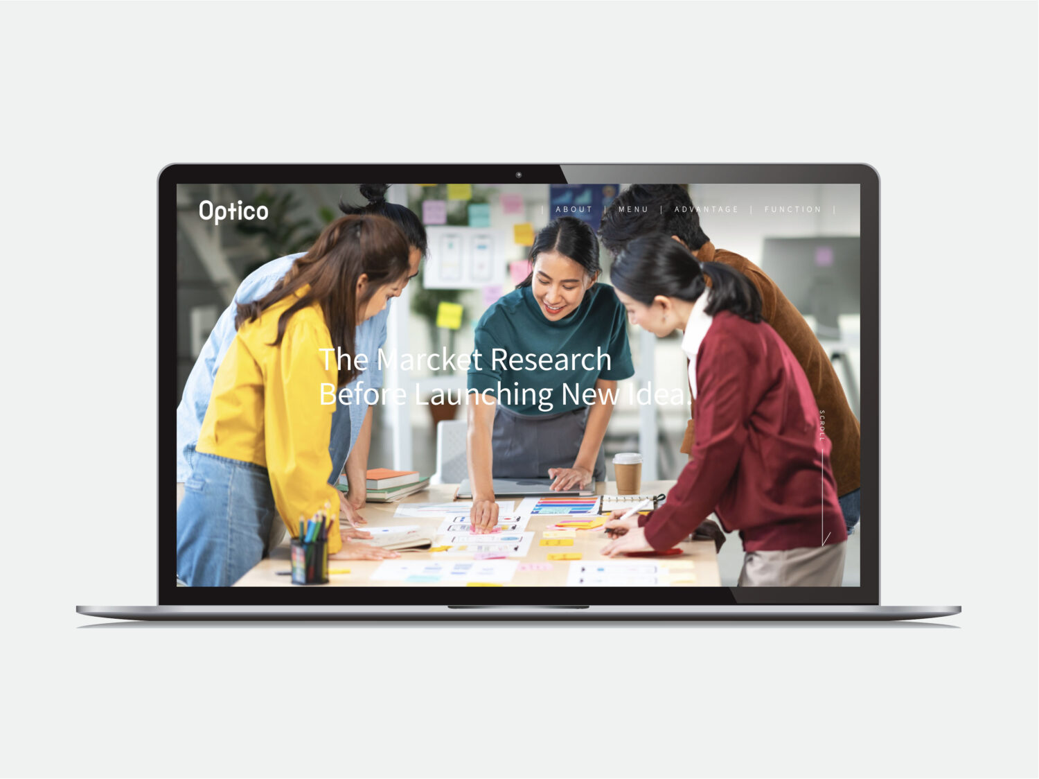 OPTICO WEBのTOPページ