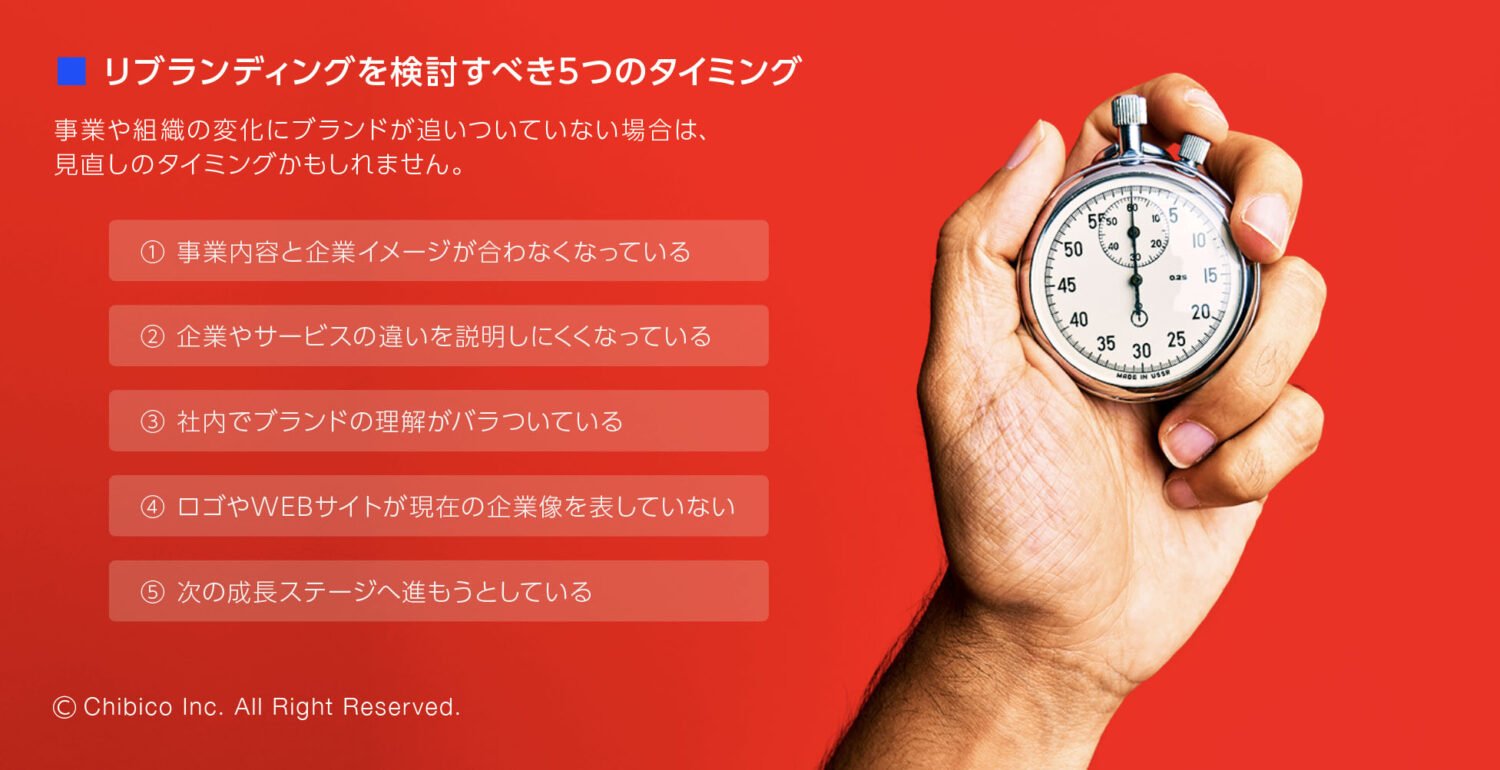 リブランディングを検討すべき5つのタイミング