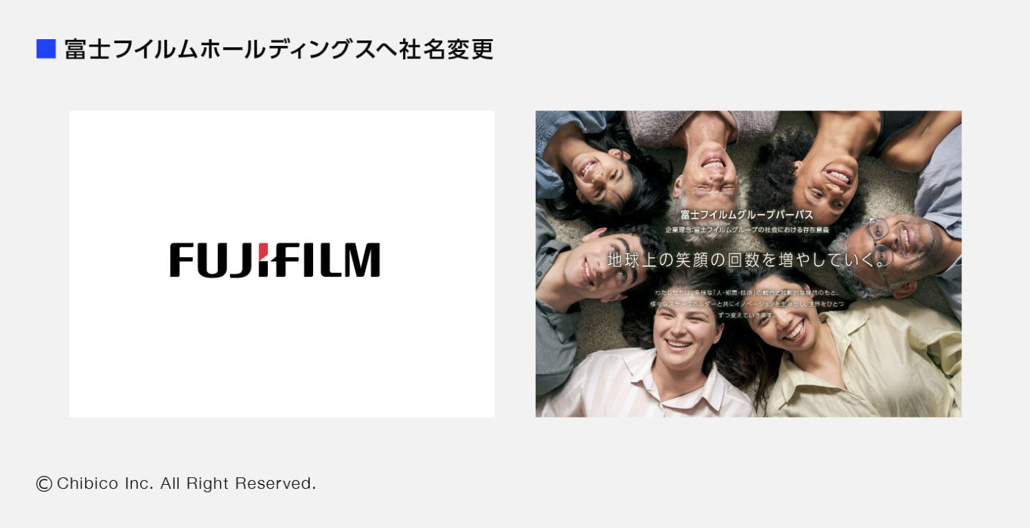 富士フイルムホールディングスへ社名変更